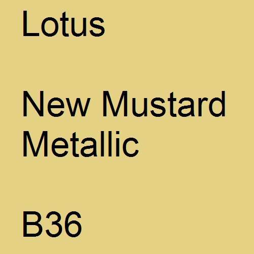 Lotus, New Mustard Metallic, B36.